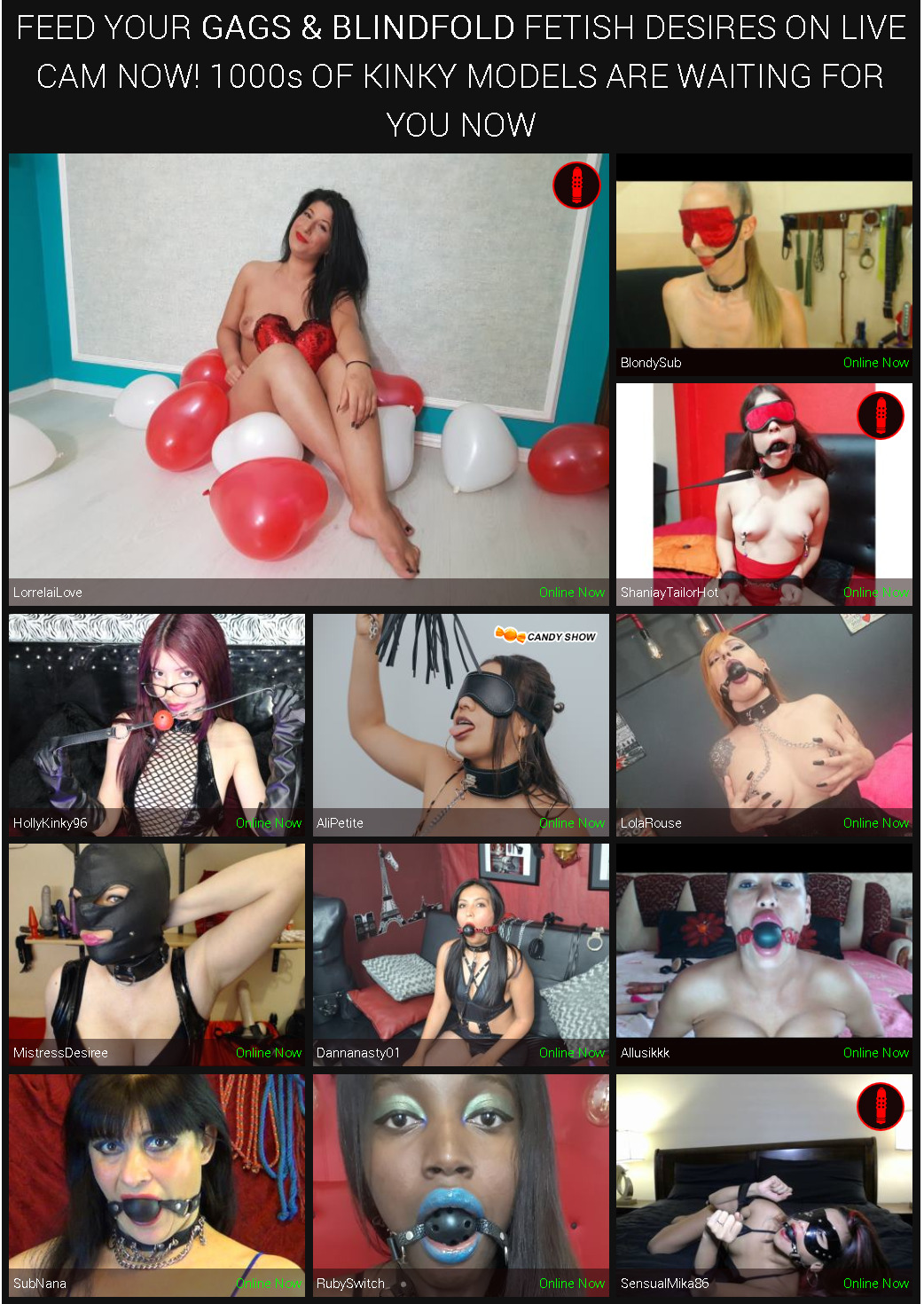 Sexy BDSM submissive webcam babes